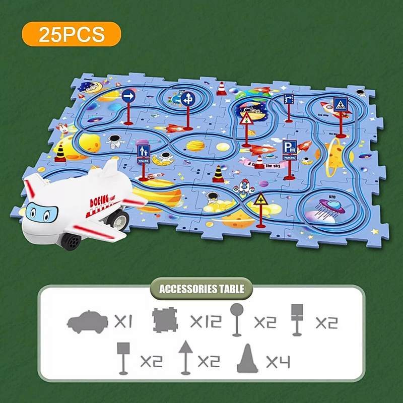 Car Track Puzzle Set - A Brain Teasing Moving Puzzle!