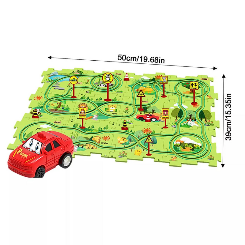 Car Track Puzzle Set - A Brain Teasing Moving Puzzle!